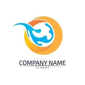 Water drop Logo Template vector illustration design Illustrazione stock