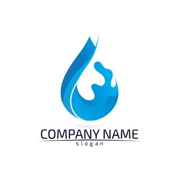 Water drop Logo Template vector illustration design Illustrazione stock