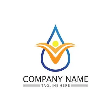 Water drop Logo Template vector Stock Illustration