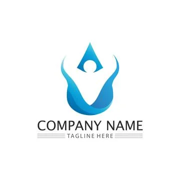 Water drop Logo Template vector Stock Illustration