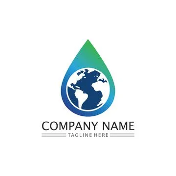 Water drop Logo Template vector 스톡 일러스트