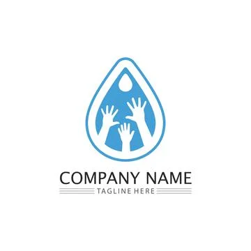 Water drop Logo Template vector 스톡 일러스트