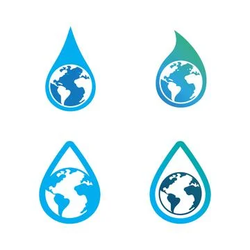 Water drop Logo Template vector Stock Illustration