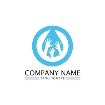 Water drop Logo Template vector Illustrazione stock
