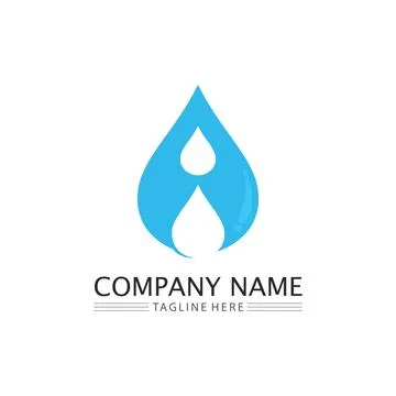 Water drop Logo Template vector 库存插图