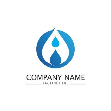 Water drop Logo Template vector Illustrazione stock