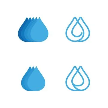 Water drop Logo Template vector 库存插图