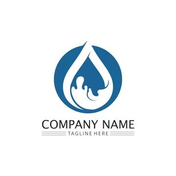 Water drop Logo Template vector 스톡 일러스트