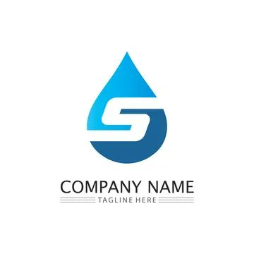 Water drop Logo Template vector Illustrazione stock