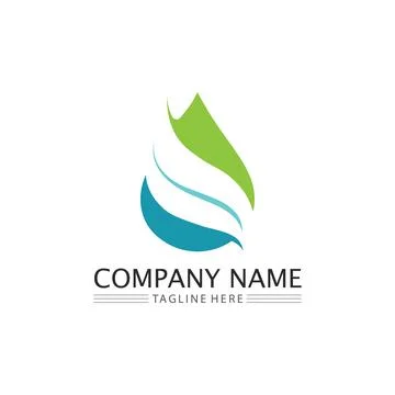 Water drop Logo Template vector Illustrazione stock