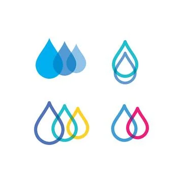 Water drop Logo Template vector 库存插图