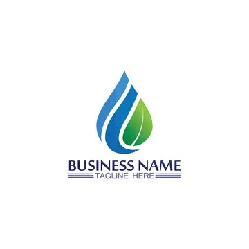 Water drop Logo Template vector Illustrazione stock