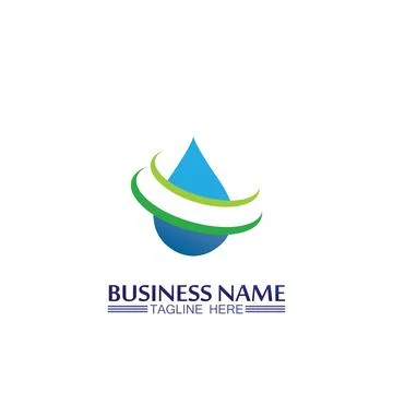Water drop Logo Template vector 스톡 일러스트