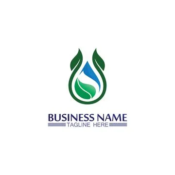 Water drop Logo Template vector Illustrazione stock