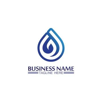 Water drop Logo Template vector Illustrazione stock