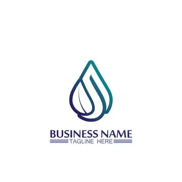 Water drop Logo Template vector 库存插图