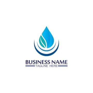 Water drop Logo Template vector Illustrazione stock