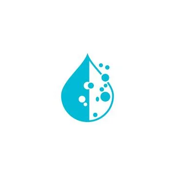 Water drop Logo Template vector Illustrazione stock