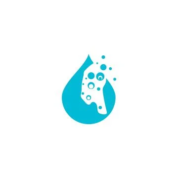 Water drop Logo Template vector Illustrazione stock