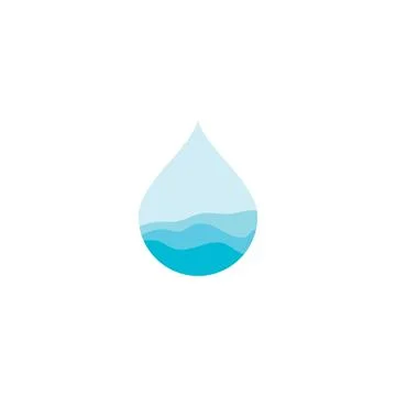 Water drop Logo Template vector Illustrazione stock