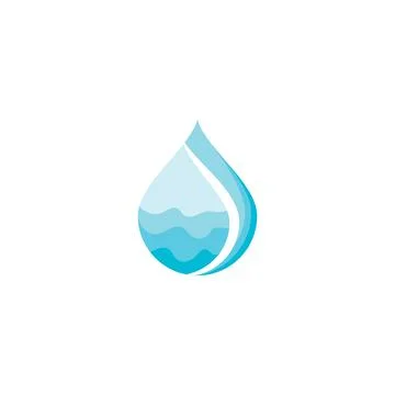Water drop Logo Template vector Illustrazione stock