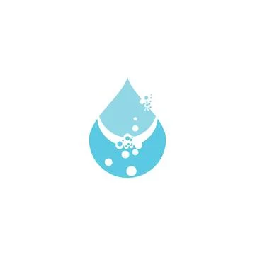 Water drop Logo Template vector Illustrazione stock