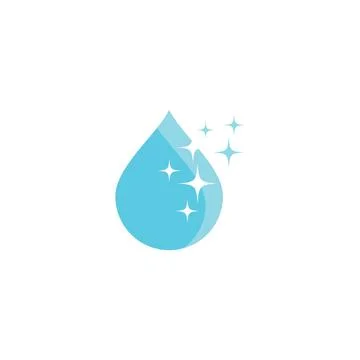 Water drop Logo Template vector Illustrazione stock