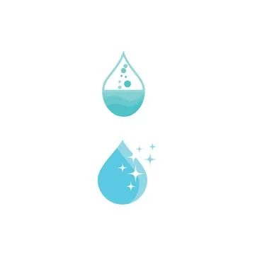 Water drop Logo Template vector Illustrazione stock