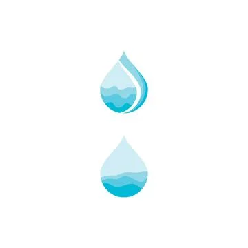 Water drop Logo Template vector Illustrazione stock