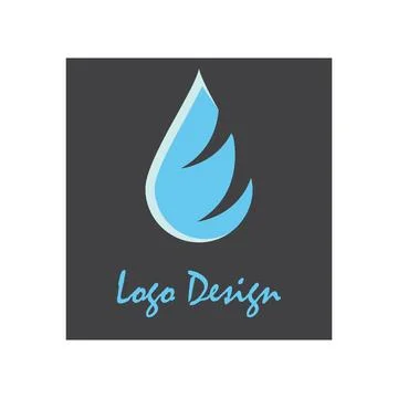 Water drop Logo Template vector illustration design Illustrazione stock