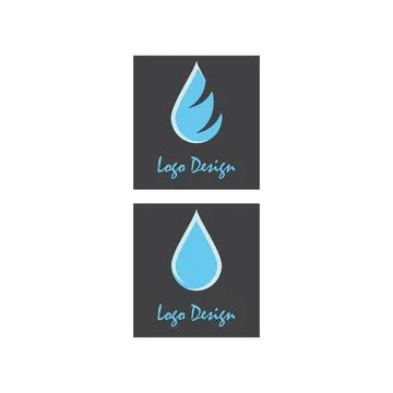 Water drop Logo Template vector illustration design Illustrazione stock
