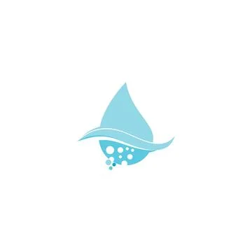 Water drop Logo Template vector Illustrazione stock