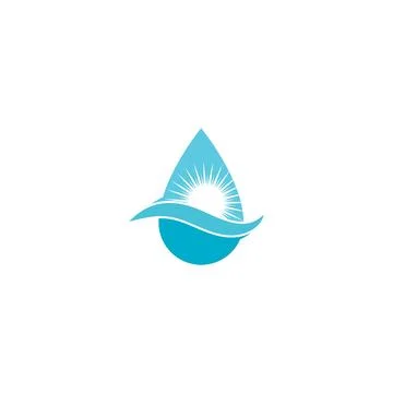 Water drop Logo Template vector Illustrazione stock