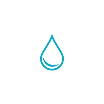 Water drop Logo Template vector Illustrazione stock