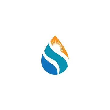 Water drop Logo Template vector Illustrazione stock