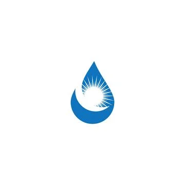 Water drop Logo Template vector Illustrazione stock