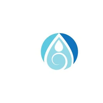 Water drop Logo Template vector Illustrazione stock