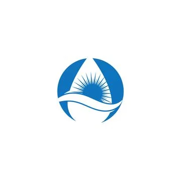 Water drop Logo Template vector Illustrazione stock