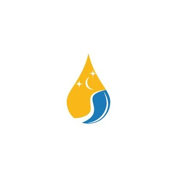Water drop Logo Template vector Illustrazione stock