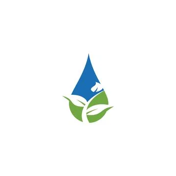 Water drop Logo Template vector Illustrazione stock