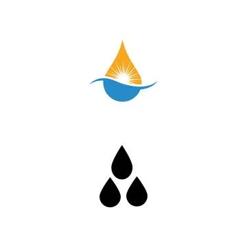 Water drop Logo Template vector Illustrazione stock