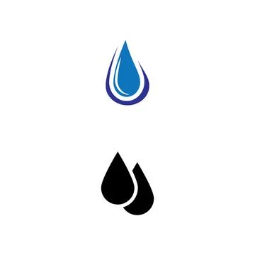 Water drop Logo Template vector Illustrazione stock