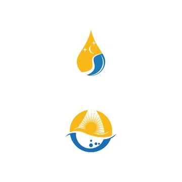 Water drop Logo Template vector Illustrazione stock