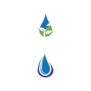 Water drop Logo Template vector Illustrazione stock
