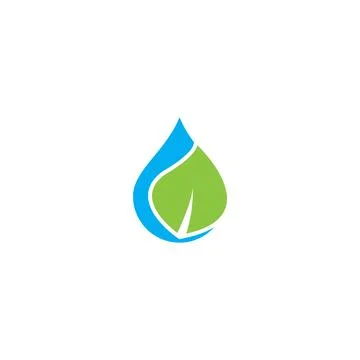 Water drop Logo Template vector Illustrazione stock