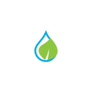 Water drop Logo Template vector Illustrazione stock
