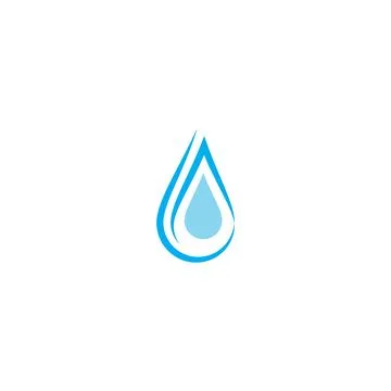 Water drop Logo Template vector Illustrazione stock