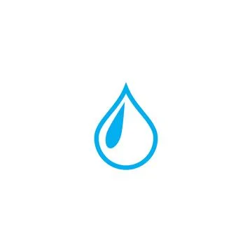 Water drop Logo Template vector Illustrazione stock