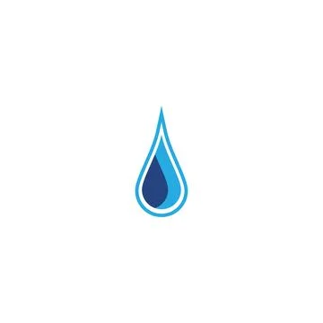 Water drop Logo Template vector Illustrazione stock