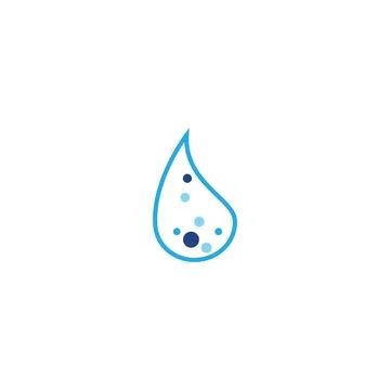 Water drop Logo Template vector Illustrazione stock
